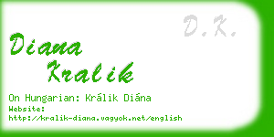 diana kralik business card